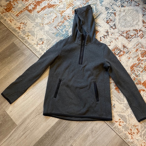 Lululemon grey fleece hoodie sz8 - Picture 1 of 4